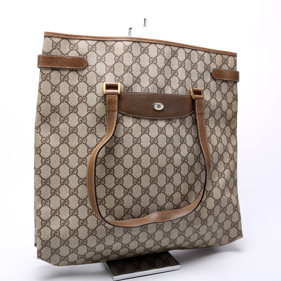 Gucci 39.02.061 GG Supreme Vertical Tote Vintage Bag