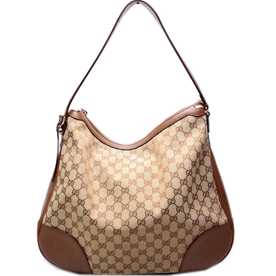 Gucci 449244 GG Canvas Bree Hobo Bag