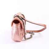 Gucci 446744 Marmont Sequin Shoulder Mini Flap Bag