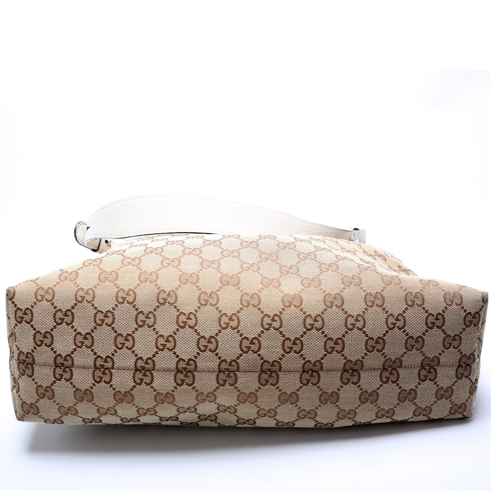 Gucci 232961 GG Canvas Medium Icon Bit Hobo Bag