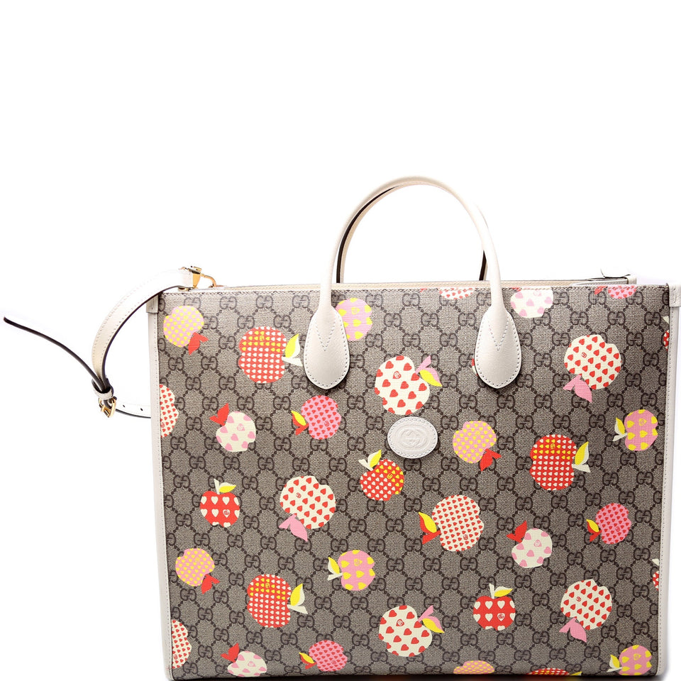 Gucci 659980 Interlocking G Medium Tote Les Pommes Bag