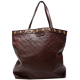 Gucci 208940 Leather Large Babouska Vertical Shopping Tote Bag