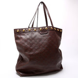 Gucci 208940 Leather Large Babouska Vertical Shopping Tote Bag