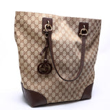 Gucci 247236 GG Canvas Large Charm Tote Bag