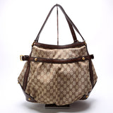 Gucci 203546 GG Canvas Jockey Medium Tote Bag
