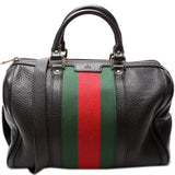 Gucci 247205 Boston Web Leather Bag