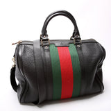 Gucci 247205 Boston Web Leather Bag