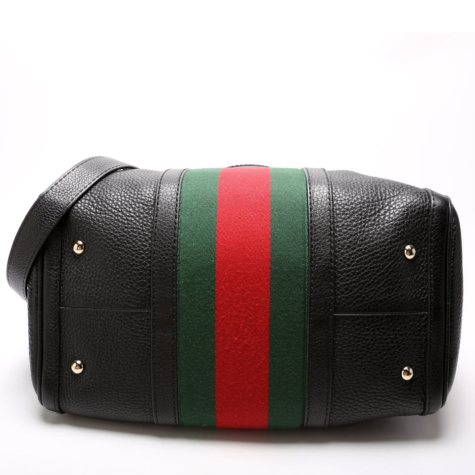 Gucci 247205 Boston Web Leather Bag