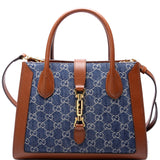Gucci Jackie 1961 Medium Tote New Denim GG 649016 Bag