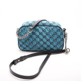 Gucci 447632 Marmont Small Multicolor Canvas Camera Bag
