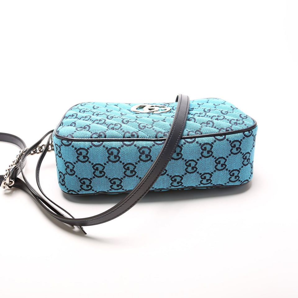 Gucci 447632 Marmont Small Multicolor Canvas Camera Bag