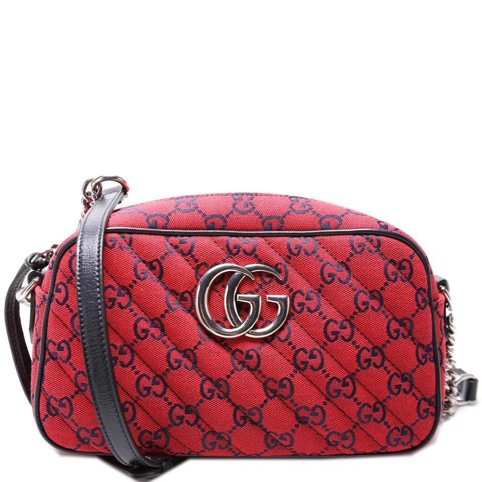 Gucci 447632 Marmont Small Multicolor Canvas Camera Bag