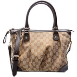 Gucci 247902 GG Canvas Sukey Satchel Bag