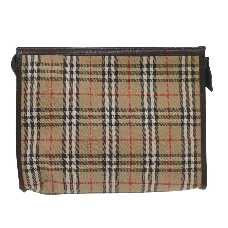 Burberry Nova Check Beige Canvas Clutch Bag ( )