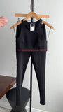 Louis Vuitton Black and Red Logo Crop Tank - 38 (S)