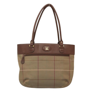 Burberry Nova Check Brown Canvas Shoulder Bag ( )