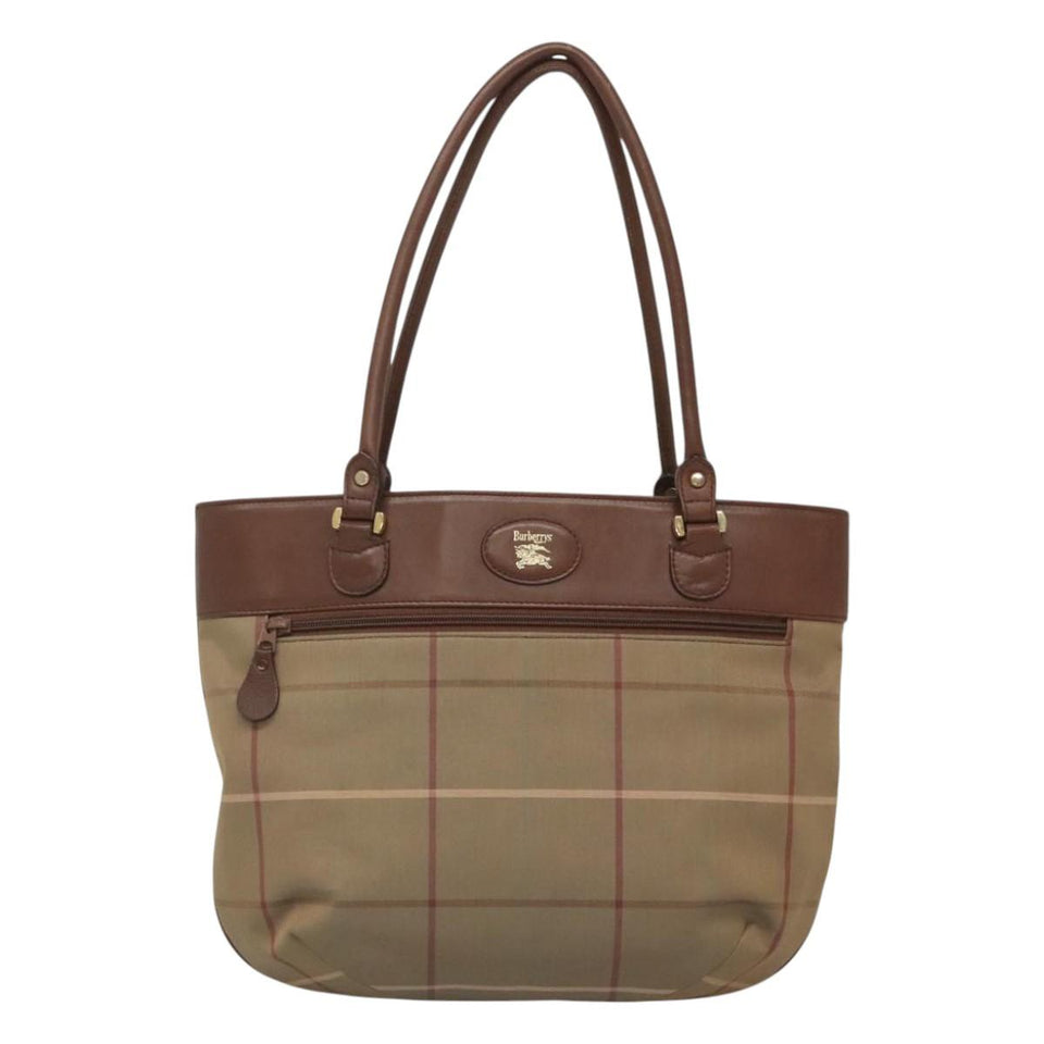 Burberry Nova Check Brown Canvas Shoulder Bag ( )