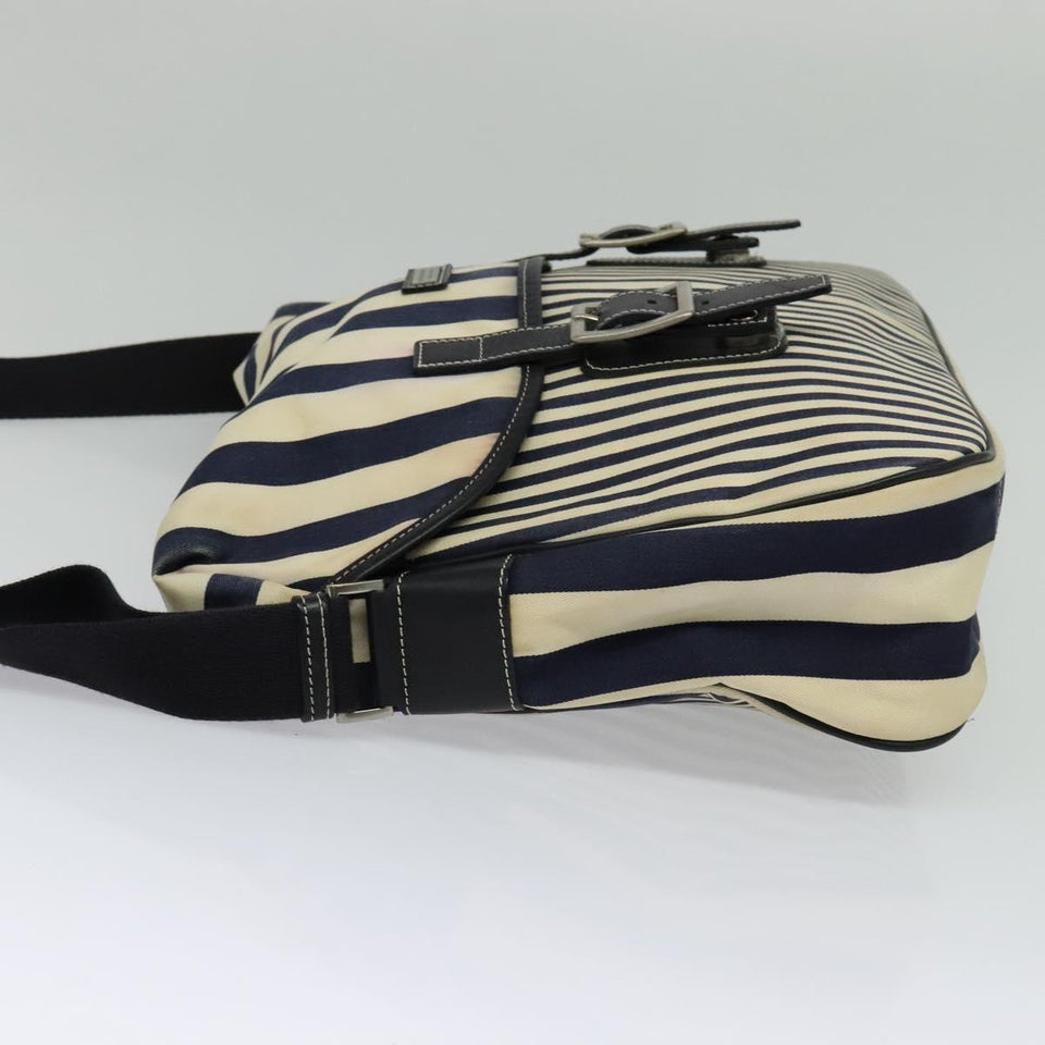 Burberry Black Label White Canvas Shoulder Bag ( )