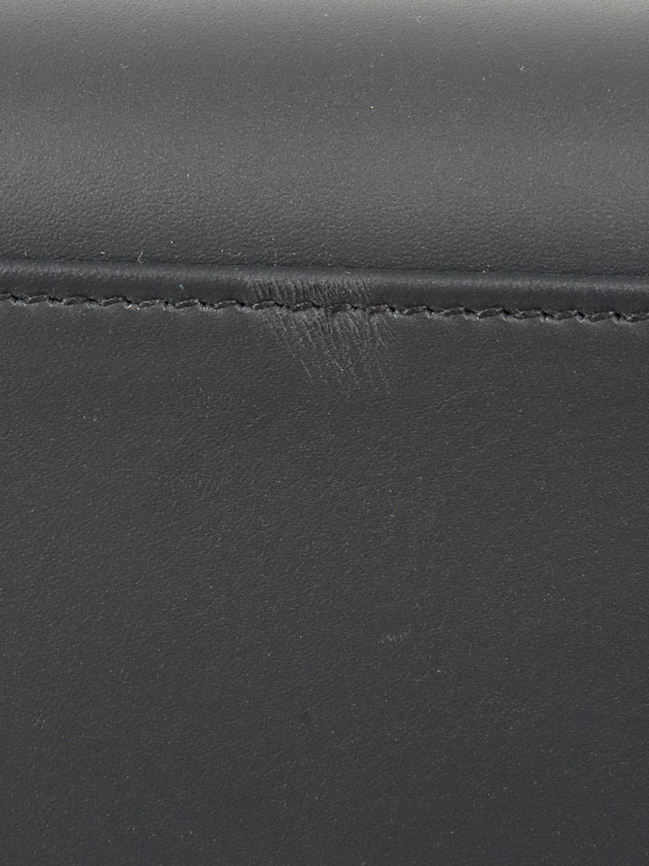 Hermes Kelly 35 Black Sombrero Leather PHW.