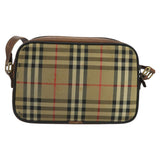 Burberry Nova Check Beige Canvas Shoulder Bag ( )