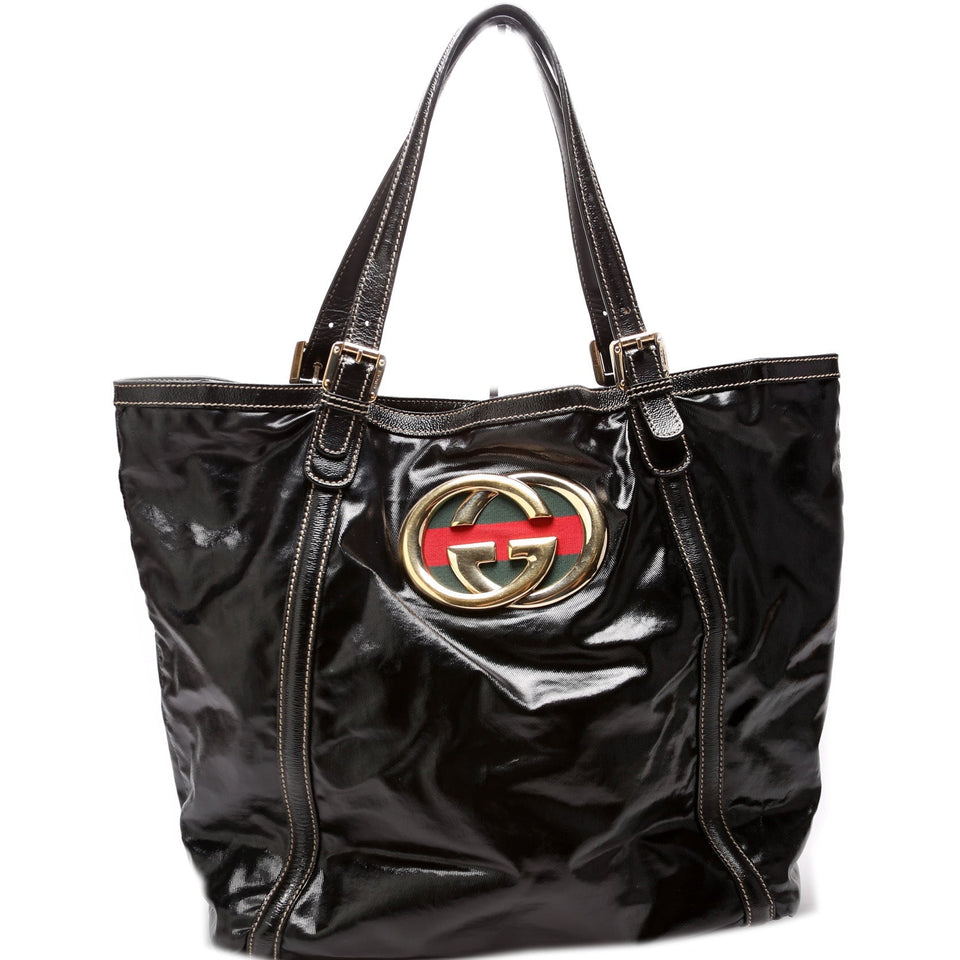 Gucci Brit Dialux Large Tote 162447 Bag