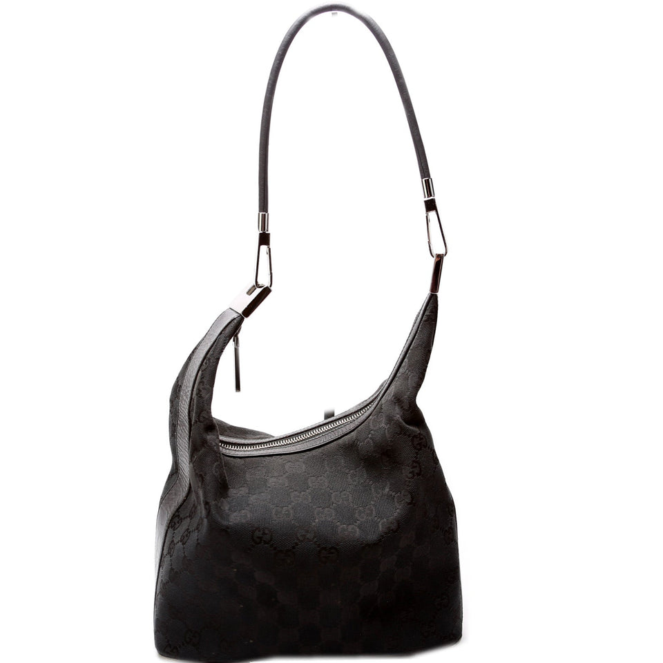 Gucci 001-3814 GG Canvas Clasp Hobo Bag