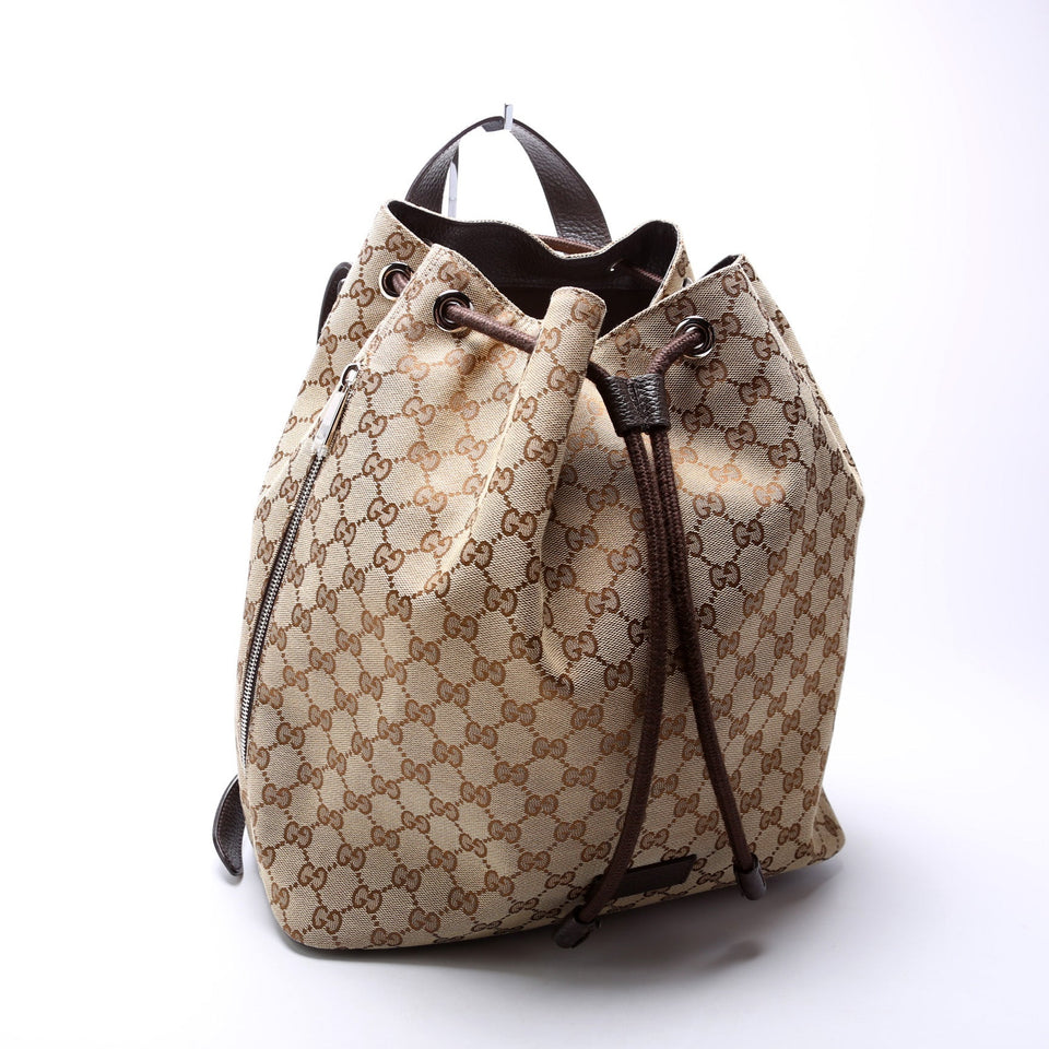 Gucci 449175 GG Canvas Drawstring Backpack Bag