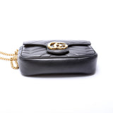 Gucci 476433 Marmont Leather Super Mini Flap Bag