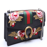Gucci Dionysus Leather Floral Embroidered Shoulder Medium Bag