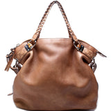 Gucci Bamboo Car Large Leather Shoulder Bag
