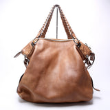 Gucci Bamboo Car Large Leather Shoulder Bag