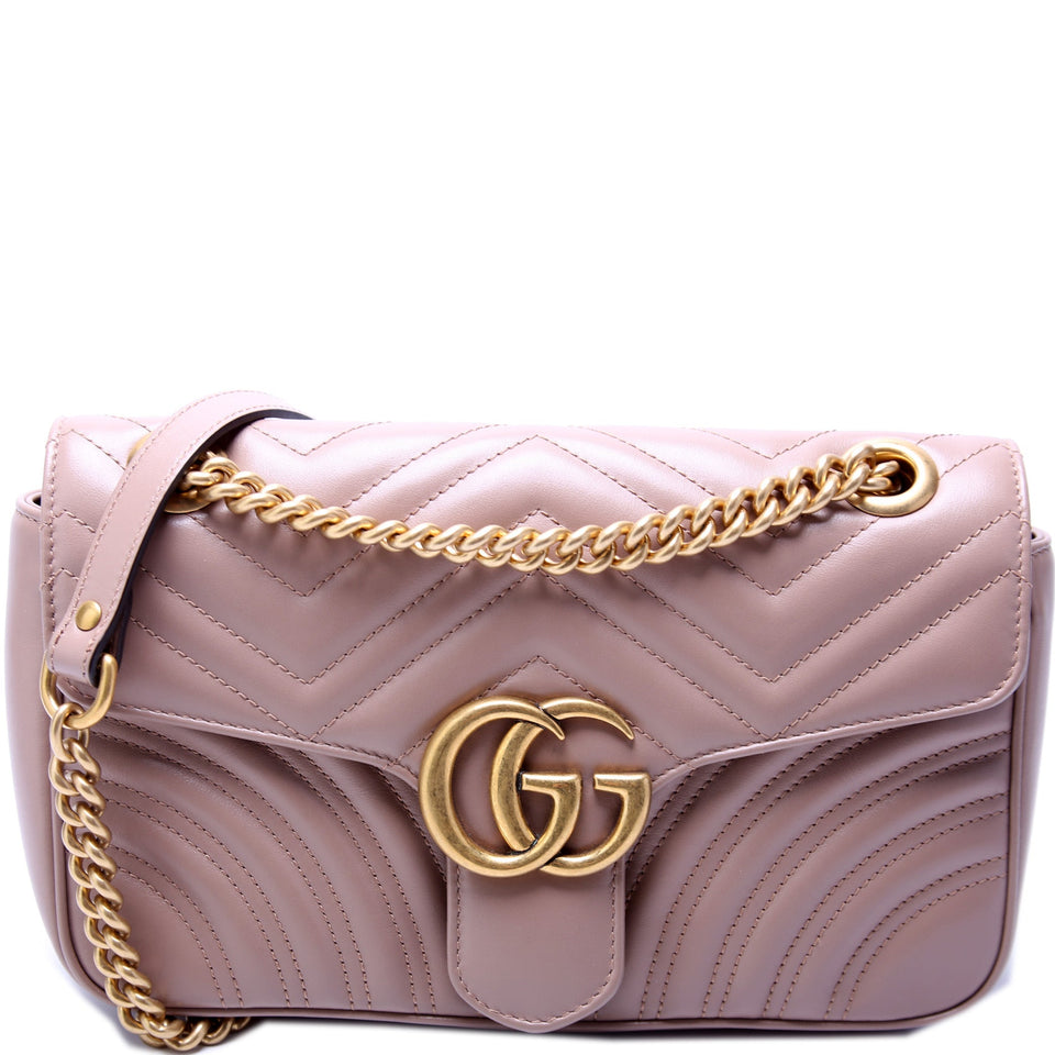 Gucci 443497 Marmont Leather Shoulder Small Flap Bag