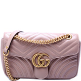 Gucci 443497 Marmont Leather Shoulder Small Flap Bag