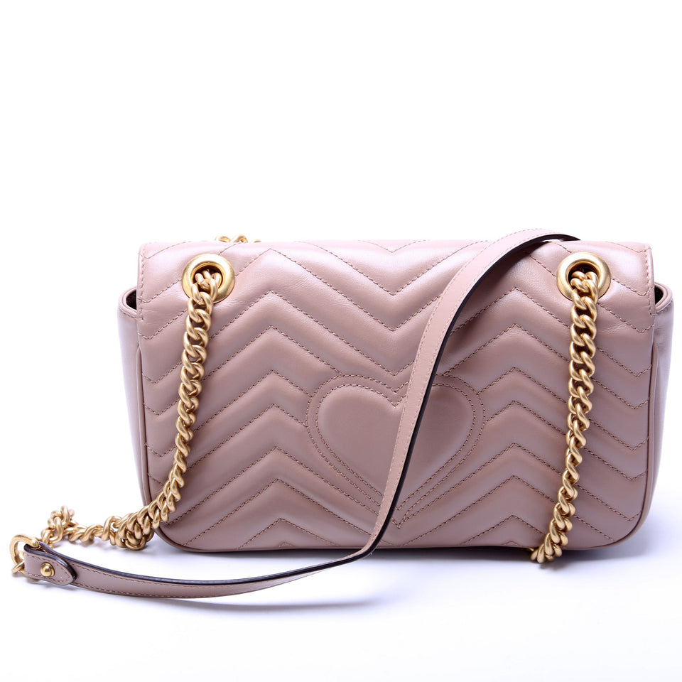 Gucci 443497 Marmont Leather Shoulder Small Flap Bag