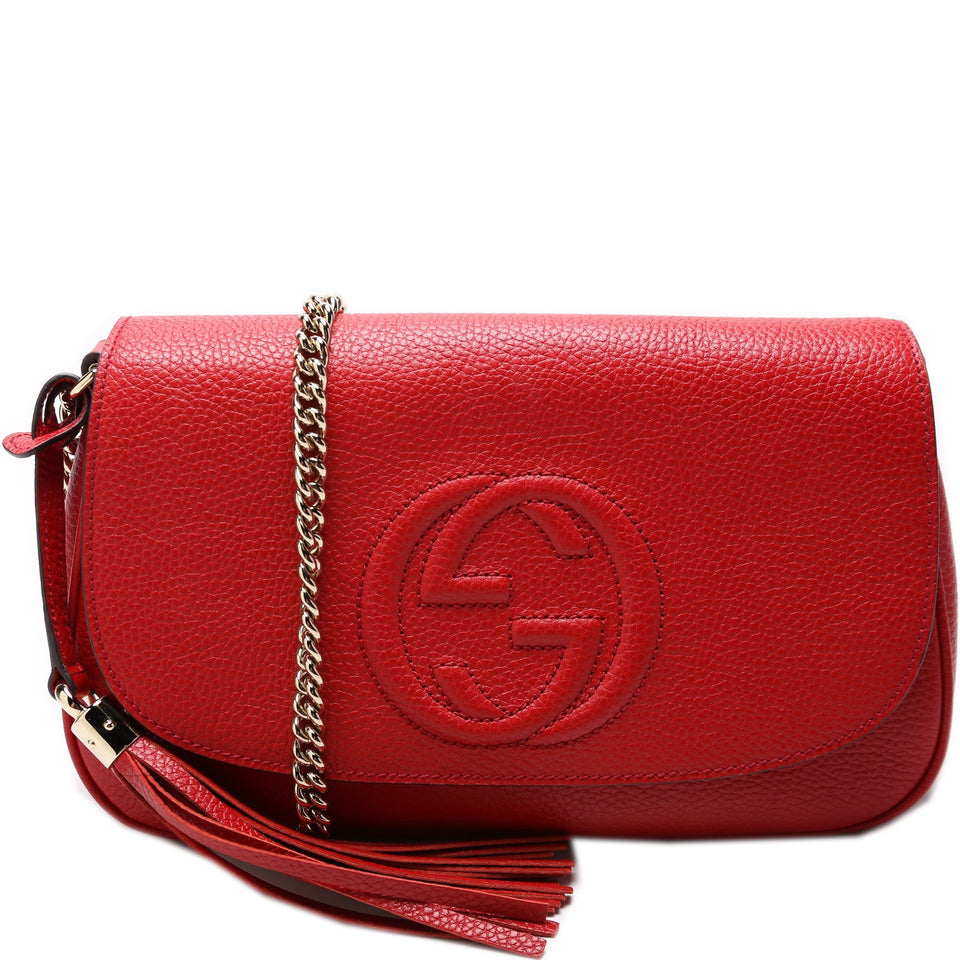 Gucci 536224 Soho Chain Tassel Flap Bag