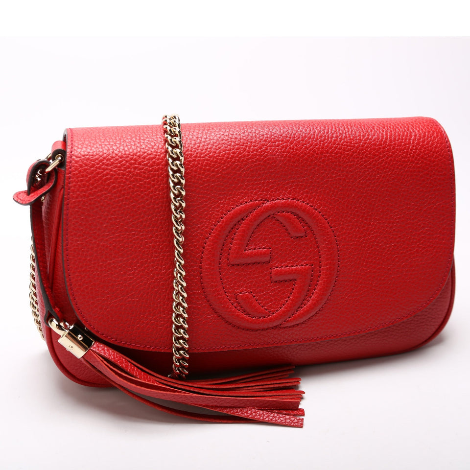 Gucci 536224 Soho Chain Tassel Flap Bag