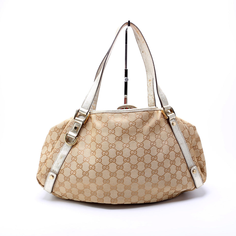 Gucci 130736 Abbey Canvas Tote Medium Bag
