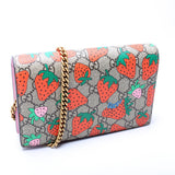 Gucci 573848 GG Stawberry Chain Wallet Bag