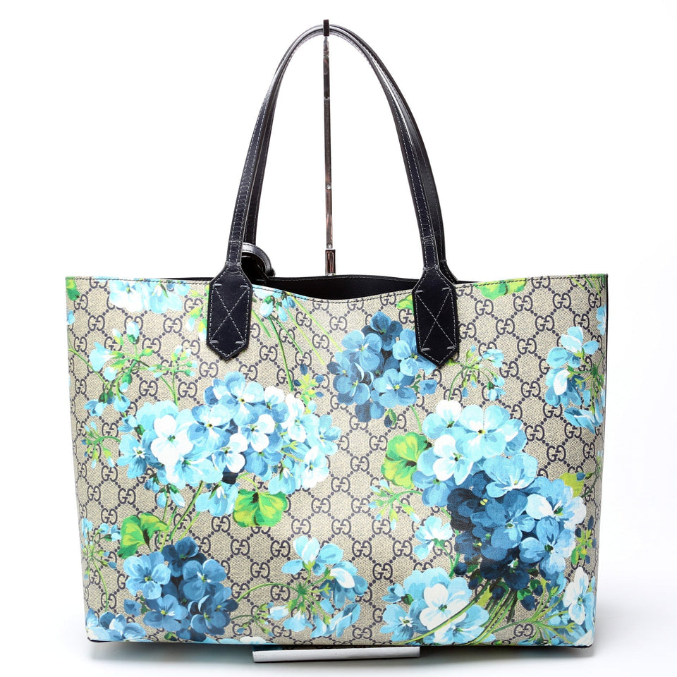 Gucci 368563 GG Supreme Blooms Medium Reverse Tote Bag