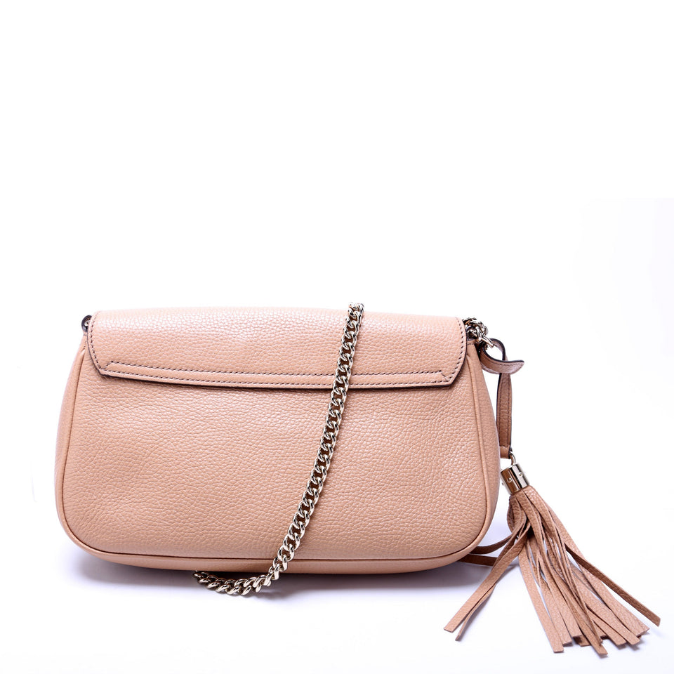 Gucci Soho Chain Tassel Flap Beige 536224 Bag