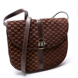 Gucci GG Suede Flap Shoulder Vintage Bag