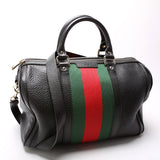 Gucci 247205 Boston Web Leather Bag