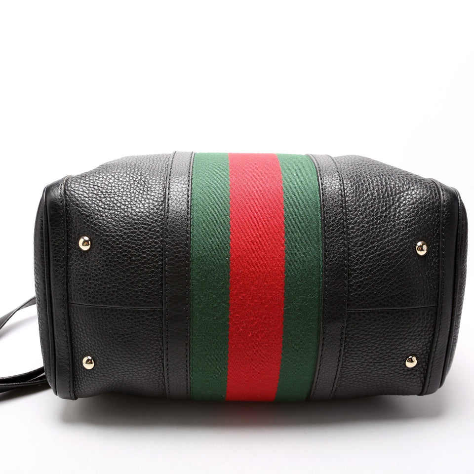 Gucci 247205 Boston Web Leather Bag