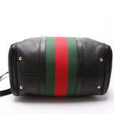 Gucci 247205 Boston Web Leather Bag