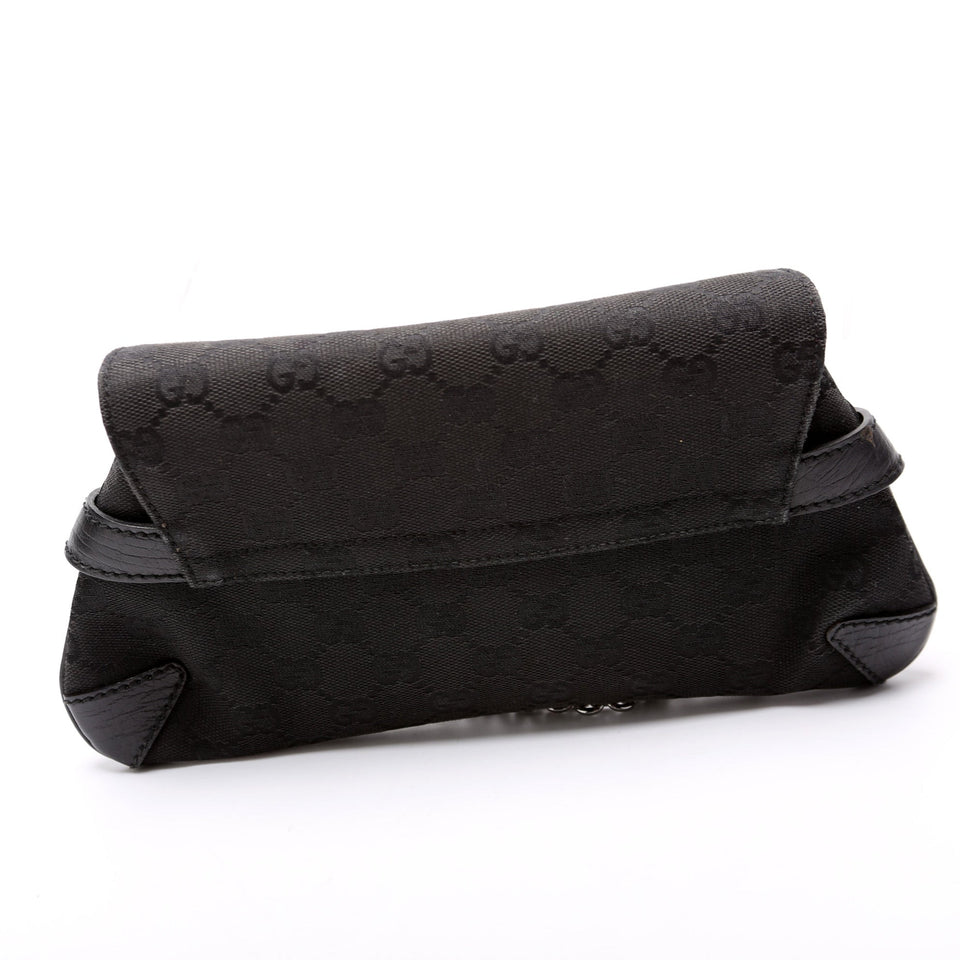 Gucci Horsebit GG Canvas Clutch 114923 Bag