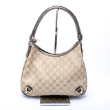 Gucci 130738 GG Canvas Abbey Hobo Small Bag