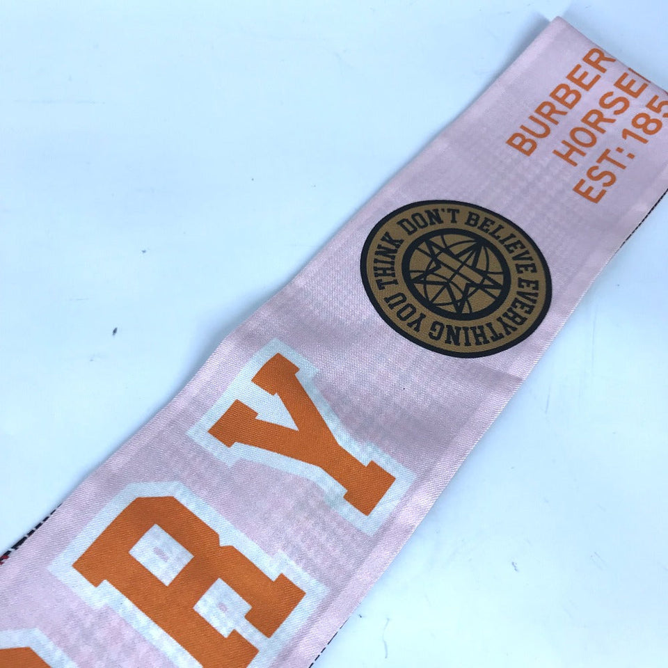 Burberry scarf 8037524 silk pink logo Women