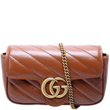 Gucci 476433 Marmont Leather Super Mini Flap Bag
