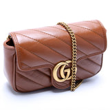 Gucci 476433 Marmont Leather Super Mini Flap Bag