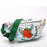 Gucci 502095 GG Supreme Strawberry Belt Bag